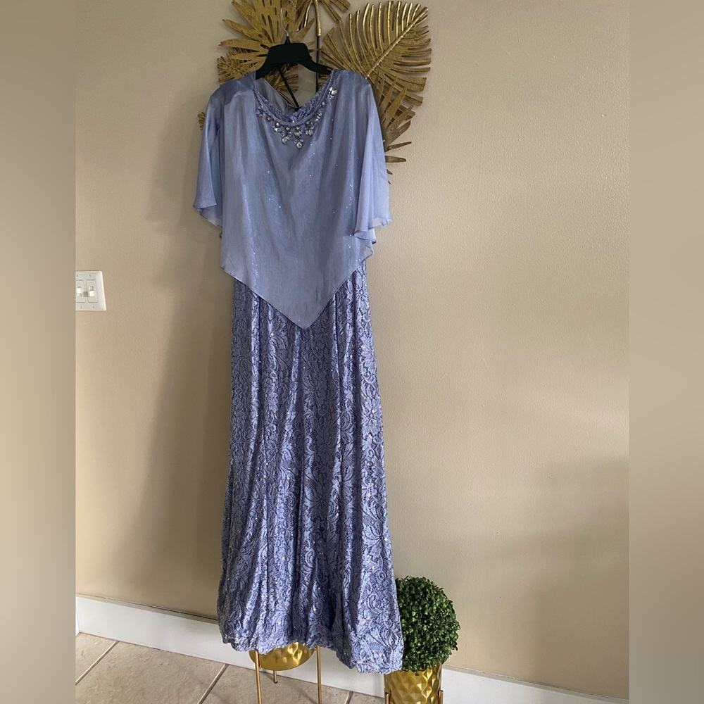 Camille La Vie Light Blue Embellished Gown